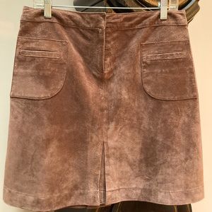LILLY PULITZER PIG SUEDE BROWN MINI SKIRT
